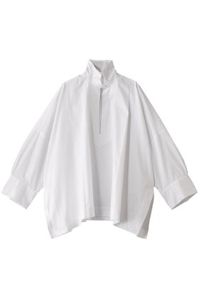 【イレーヴ/YLEVE】の【YLEVE×BOURRIENNE】コットンタイプライターポンチョシャツ/MA 人気、トレンドファッション・服の通販 founy(ファニー) ファッション Fashion レディースファッション Fashion for Women アウター Coat / Outerwear Collection ポンチョ・ケープコート Ponchos & Capes トップス・カットソー Cut & Sew Tops シャツ・ブラウス・オフィスカジュアル Elegant Blouses & Button-Ups スタンド Stand Collar, Upright Stand スリット Slit, Slit Detail スリーブ Sleeve, Long Sleeve / Short Sleeve タイプライター Typewriter Fabric, Crisp Cotton モダン Modern, Contemporary ロング Long, Long-Length エレガント 上品 Elegant |ID:prp329100004385003