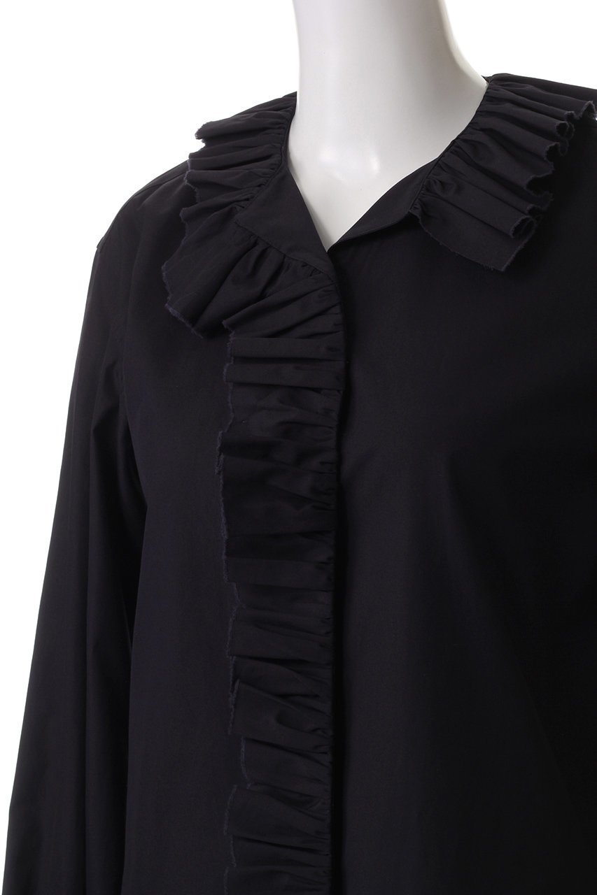 【イレーヴ/YLEVE】の【YLEVE×BOURRIENNE】コットン タイプライター ラッフルブラウス/NAMI 人気、トレンドファッション・服の通販 founy(ファニー) 　ファッション　Fashion　レディースファッション　WOMEN　トップス・カットソー　Tops/Tshirt　シャツ/ブラウス　Shirts/Blouses　オケージョン　Occasion　コラボ　Collaboration　スリーブ　Sleeve　タイプライター　Typewriter　ラッフル　Raffle　ロング　Long　other-5|ID: prp329100004385005 ipo3291000000031332786