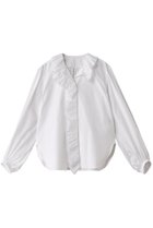 【イレーヴ/YLEVE】の【YLEVE×BOURRIENNE】コットン タイプライター ラッフルブラウス/NAMI ホワイト|ID: prp329100004385005 ipo3291000000032863419