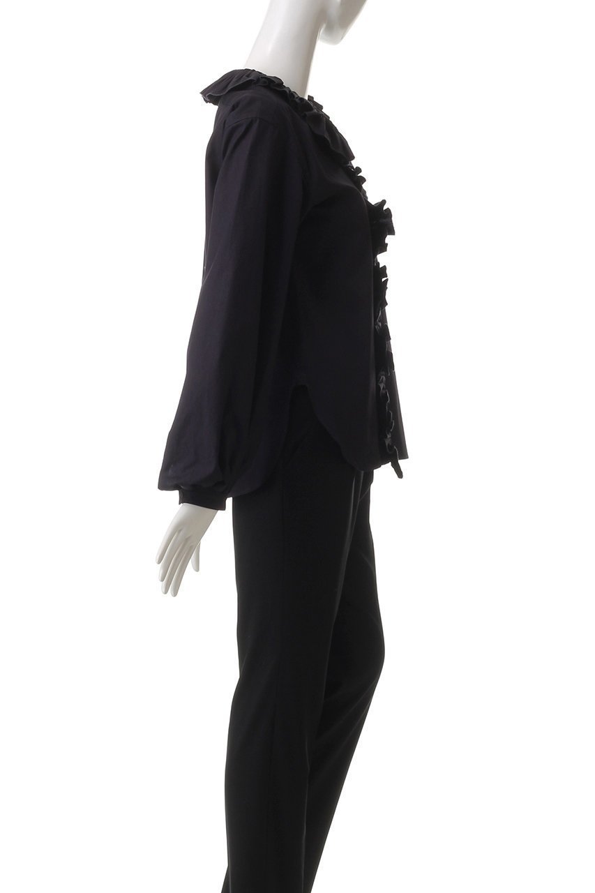 【イレーヴ/YLEVE】の【YLEVE×BOURRIENNE】コットン タイプライター ラッフルブラウス/NAMI 人気、トレンドファッション・服の通販 founy(ファニー) 　ファッション　Fashion　レディースファッション　Fashion for Women　トップス・カットソー　Cut & Sew Tops　シャツ・ブラウス・オフィスカジュアル　Elegant Blouses & Button-Ups　オケージョン　Occasion Wear　コラボ　Collaboration, Collab　スリーブ　Sleeve, Long Sleeve / Short Sleeve　タイプライター　Typewriter Fabric, Crisp Cotton　ラッフル　Ruffle, Frill　ロング　Long, Long-Length　other-3|ID: prp329100004385005 ipo3291000000032863437