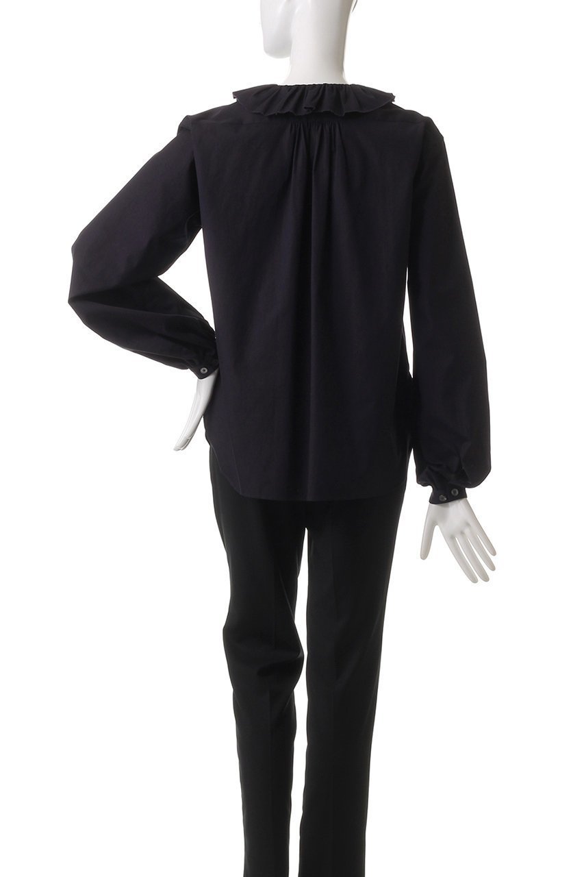 【イレーヴ/YLEVE】の【YLEVE×BOURRIENNE】コットン タイプライター ラッフルブラウス/NAMI 人気、トレンドファッション・服の通販 founy(ファニー) 　ファッション　Fashion　レディースファッション　Fashion for Women　トップス・カットソー　Cut & Sew Tops　シャツ・ブラウス・オフィスカジュアル　Elegant Blouses & Button-Ups　オケージョン　Occasion Wear　コラボ　Collaboration, Collab　スリーブ　Sleeve, Long Sleeve / Short Sleeve　タイプライター　Typewriter Fabric, Crisp Cotton　ラッフル　Ruffle, Frill　ロング　Long, Long-Length　other-4|ID: prp329100004385005 ipo3291000000032863443