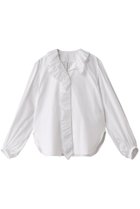 【イレーヴ/YLEVE】の【YLEVE×BOURRIENNE】コットン タイプライター ラッフルブラウス/NAMI ホワイト|ID: prp329100004385005 ipo3291000000035822847