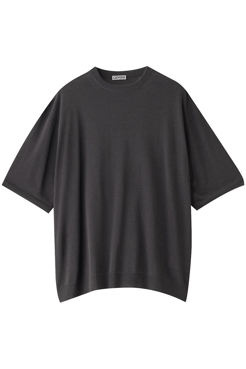 【ウィムガゼット/Whim Gazette】の【GEMINI】ニットTシャツ インテリア・キッズ・メンズ・レディースファッション・服の通販 founy(ファニー) 　ファッション　Fashion　レディースファッション　Fashion for Women　トップス・カットソー　Cut & Sew Tops　ニット　Knit Tops & Sweaters　シャツ・ブラウス・オフィスカジュアル　Elegant Blouses & Button-Ups　ロングTシャツ・Tシャツ　Longline T-Shirts & Tees　カジュアルプルオーバー・ニットトップス　Pullovers & Knit Tops / Casual Pullovers　シンプル　Simple, Minimal　デニム　Denim, Jeans Material　リラックス　Relax, Relaxed Fit　夏　Summer　春　Spring　S/S・春夏　SS, Spring/Summer, Warm Season　チャコールグレー|ID: prp329100004385006 ipo3291000000032950908