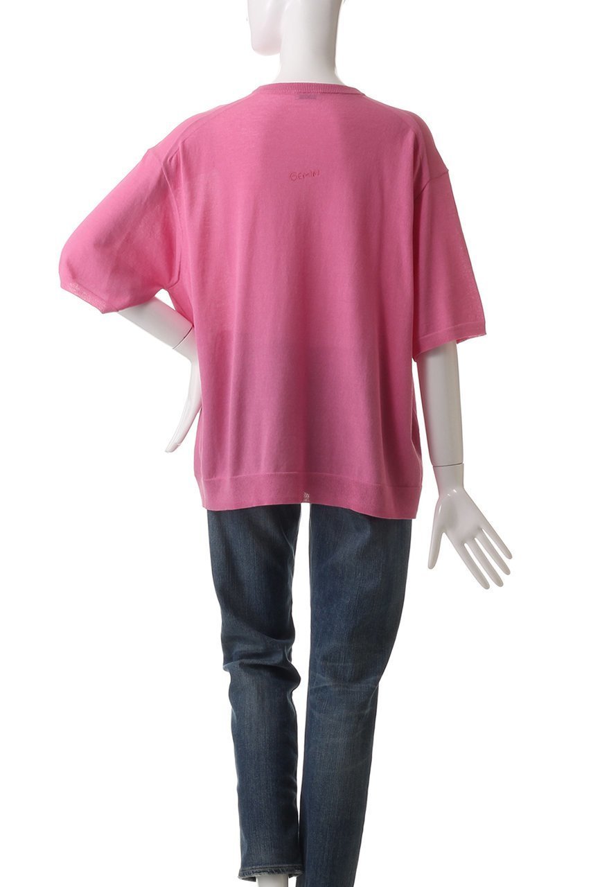 【ウィムガゼット/Whim Gazette】の【GEMINI】ニットTシャツ 人気、トレンドファッション・服の通販 founy(ファニー) 　ファッション　Fashion　レディースファッション　Fashion for Women　トップス・カットソー　Cut & Sew Tops　ニット　Knit Tops & Sweaters　シャツ・ブラウス・オフィスカジュアル　Elegant Blouses & Button-Ups　ロングTシャツ・Tシャツ　Longline T-Shirts & Tees　カジュアルプルオーバー・ニットトップス　Pullovers & Knit Tops / Casual Pullovers　シンプル　Simple, Minimal　デニム　Denim, Jeans Material　リラックス　Relax, Relaxed Fit　夏　Summer　春　Spring　S/S・春夏　SS, Spring/Summer, Warm Season　other-4|ID: prp329100004385006 ipo3291000000032950925