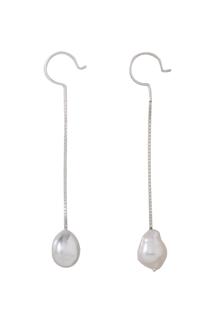 【マルティニーク/martinique】の【Rieuk】パール&チェーン インテリア・キッズ・メンズ・レディースファッション・服の通販 founy(ファニー) 　ファッション　Fashion　レディースファッション　Fashion for Women　ジュエリー　Jewelry　ファッションリング　Fashion Rings　イヤリング・フープ・ドロップタイプ　Hoop, Drop & Clip Earrings　イヤリング　Earrings　シルバー　Silver, Metallic Silver　シンプル　Simple, Minimal　チェーン　Chain, Chain Strap　バロック　Baroque, Baroque Design　パール　Pearl, Pearl Accent　フェミニン　Feminine, Girly　エレガント 上品　Elegant　シルバー|ID: prp329100004385013 ipo3291000000035756806