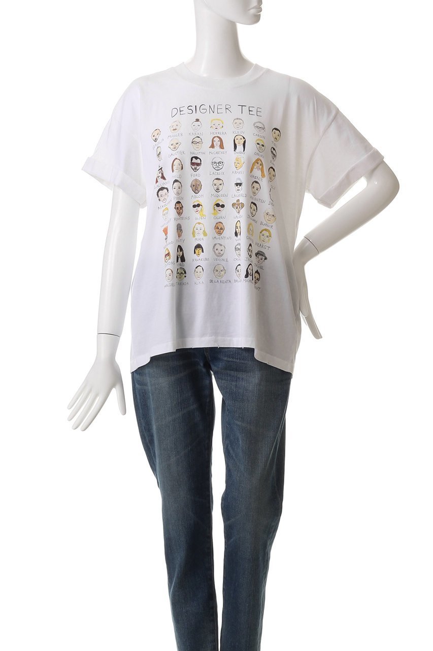 【ウィムガゼット/Whim Gazette】の【Unfortunate Portrait】Designer Tee 人気、トレンドファッション・服の通販 founy(ファニー) 　ファッション　Fashion　レディースファッション　Fashion for Women　トップス・カットソー　Cut & Sew Tops　シャツ・ブラウス・オフィスカジュアル　Elegant Blouses & Button-Ups　ロングTシャツ・Tシャツ　Longline T-Shirts & Tees　カットソー・ベーシックTシャツ　Cut-and-Sewn Tops / Stretch Tees & Basics　イラスト　Illustration　ショート　Short, Short Length　スリーブ　Sleeve, Long Sleeve / Short Sleeve　other-2|ID: prp329100004385022 ipo3291000000032808486