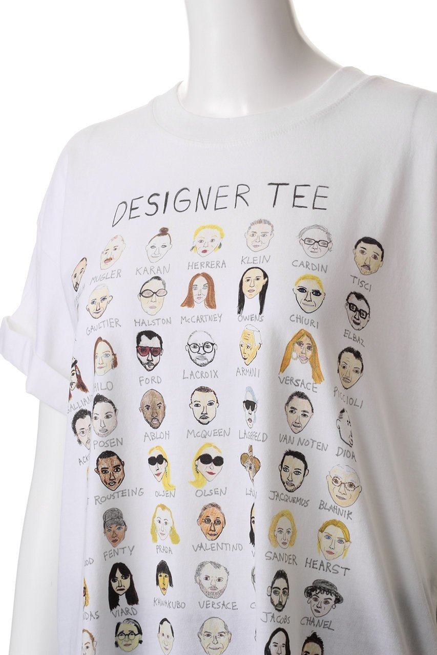 【ウィムガゼット/Whim Gazette】の【Unfortunate Portrait】Designer Tee 人気、トレンドファッション・服の通販 founy(ファニー) 　ファッション　Fashion　レディースファッション　Fashion for Women　トップス・カットソー　Cut & Sew Tops　シャツ・ブラウス・オフィスカジュアル　Elegant Blouses & Button-Ups　ロングTシャツ・Tシャツ　Longline T-Shirts & Tees　カットソー・ベーシックTシャツ　Cut-and-Sewn Tops / Stretch Tees & Basics　イラスト　Illustration　ショート　Short, Short Length　スリーブ　Sleeve, Long Sleeve / Short Sleeve　other-5|ID: prp329100004385022 ipo3291000000032808489