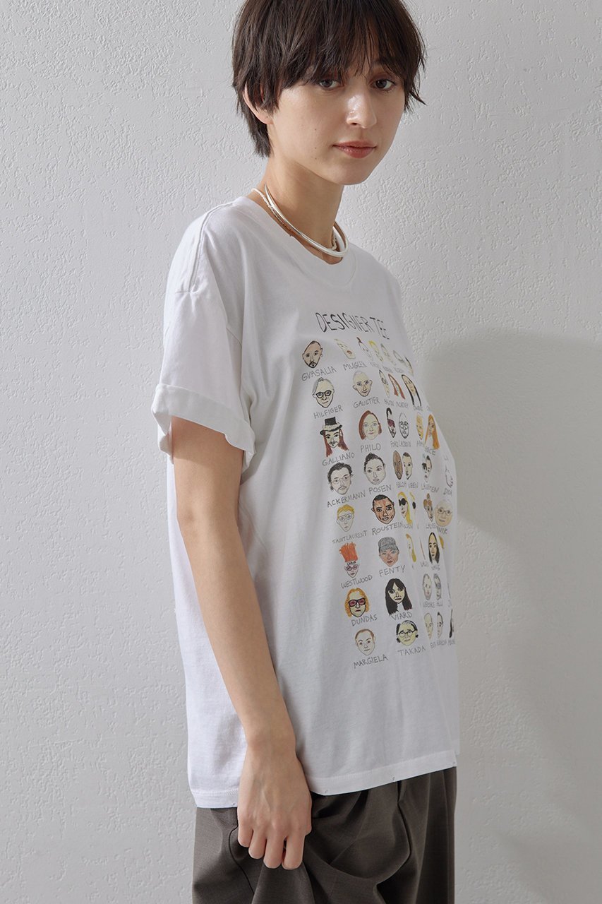 【ウィムガゼット/Whim Gazette】の【Unfortunate Portrait】Designer Tee 人気、トレンドファッション・服の通販 founy(ファニー) 　ファッション　Fashion　レディースファッション　Fashion for Women　トップス・カットソー　Cut & Sew Tops　シャツ・ブラウス・オフィスカジュアル　Elegant Blouses & Button-Ups　ロングTシャツ・Tシャツ　Longline T-Shirts & Tees　カットソー・ベーシックTシャツ　Cut-and-Sewn Tops / Stretch Tees & Basics　イラスト　Illustration　ショート　Short, Short Length　スリーブ　Sleeve, Long Sleeve / Short Sleeve　other-6|ID: prp329100004385022 ipo3291000000032808490