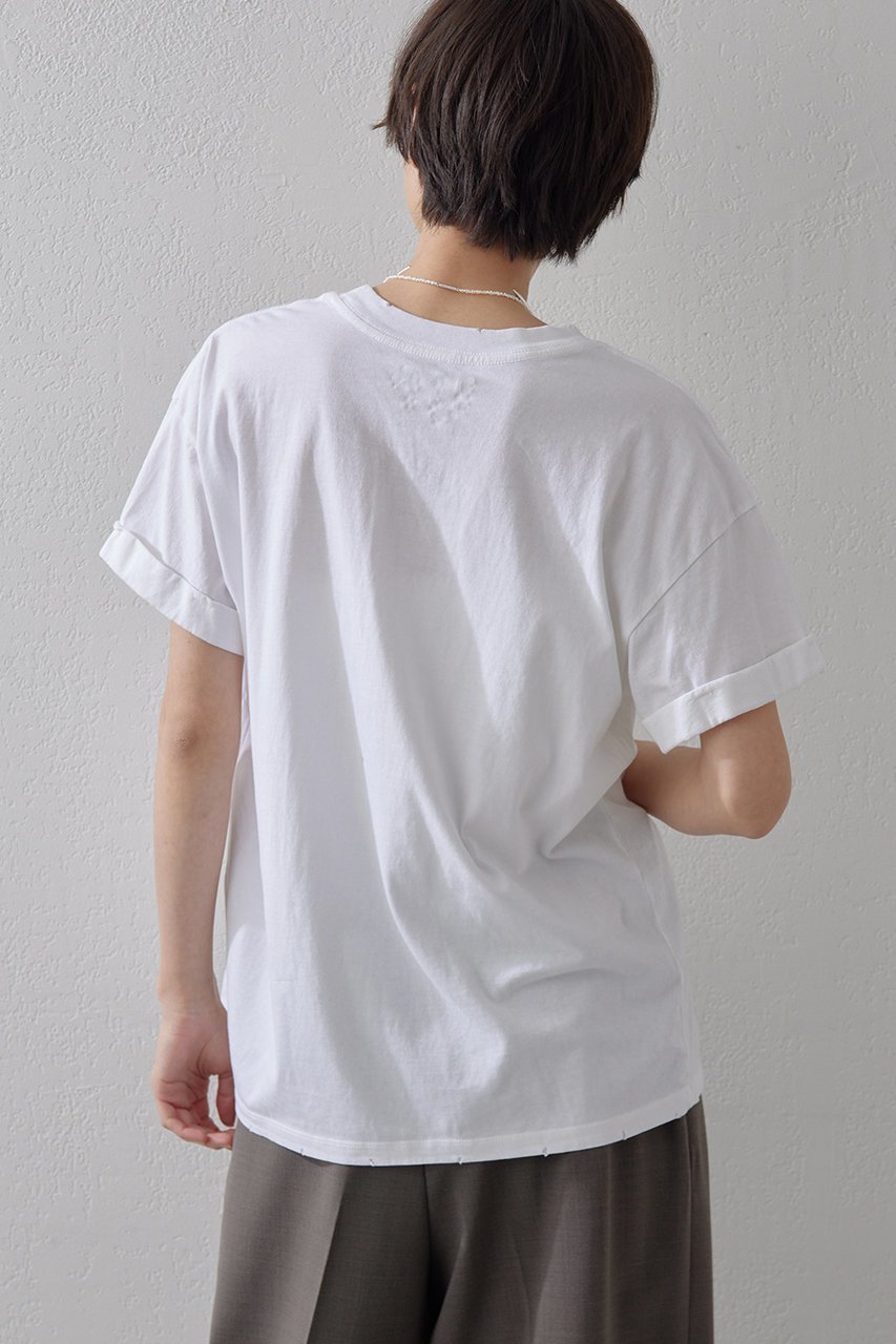 【ウィムガゼット/Whim Gazette】の【Unfortunate Portrait】Designer Tee 人気、トレンドファッション・服の通販 founy(ファニー) 　ファッション　Fashion　レディースファッション　Fashion for Women　トップス・カットソー　Cut & Sew Tops　シャツ・ブラウス・オフィスカジュアル　Elegant Blouses & Button-Ups　ロングTシャツ・Tシャツ　Longline T-Shirts & Tees　カットソー・ベーシックTシャツ　Cut-and-Sewn Tops / Stretch Tees & Basics　イラスト　Illustration　ショート　Short, Short Length　スリーブ　Sleeve, Long Sleeve / Short Sleeve　other-8|ID: prp329100004385022 ipo3291000000032808492