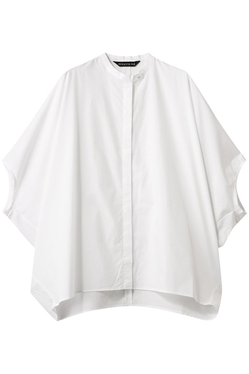 【ミズイロ インド/mizuiro ind】のstand collar cocoon shirt シャツ 人気、トレンドファッション・服の通販 founy(ファニー) 　ファッション　Fashion　レディースファッション　WOMEN　トップス・カットソー　Tops/Tshirt　シャツ/ブラウス　Shirts/Blouses　2025年　2025　2025春夏・S/S　Ss,Spring/Summer,2025　ショート　Short　スタンド　Stand　スリーブ　Sleeve　夏　Summer　春　Spring　S/S・春夏　Ss・Spring/Summer　 other-1|ID: prp329100004385036 ipo3291000000030648430