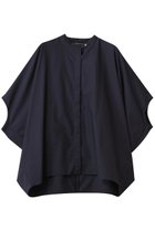 【ミズイロ インド/mizuiro ind】のstand collar cocoon shirt シャツ navy|ID:prp329100004385036