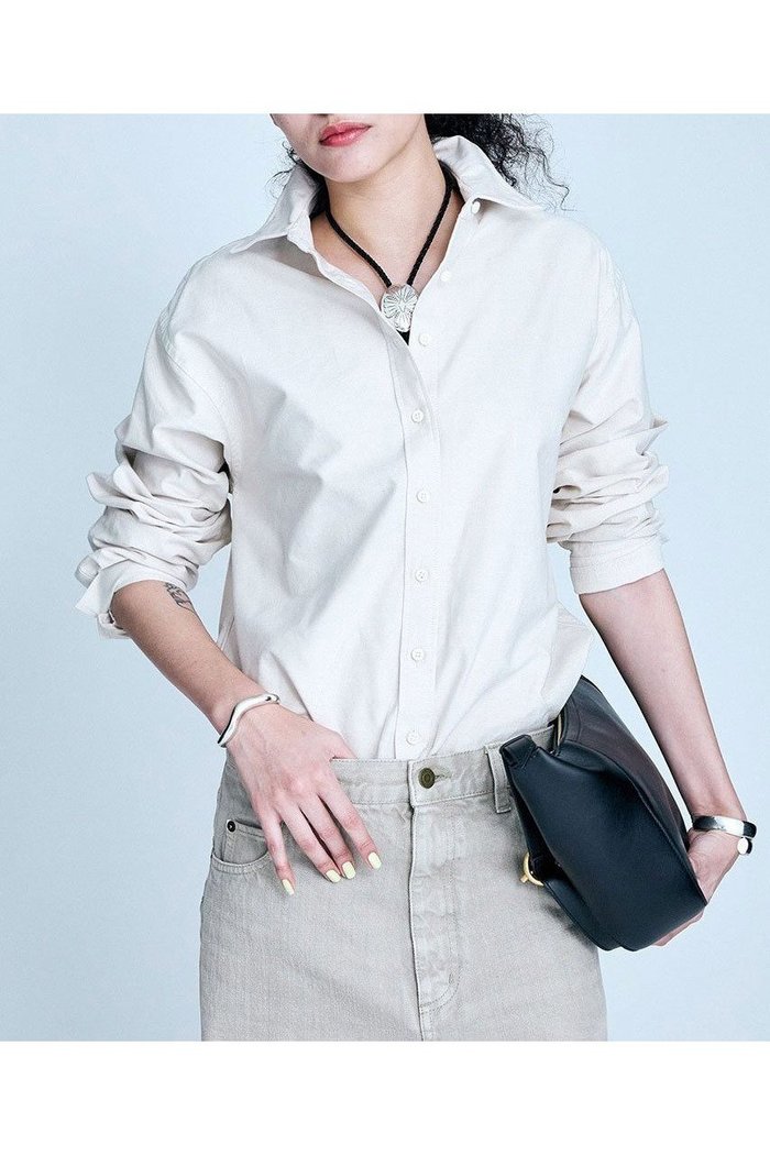 【ブリル/BRILL】のコットンオックスシャツ インテリア・キッズ・メンズ・レディースファッション・服の通販 founy(ファニー) https://founy.com/ ファッション Fashion レディースファッション WOMEN トップス・カットソー Tops/Tshirt シャツ/ブラウス Shirts/Blouses スリーブ Sleeve ロング Long |ID: prp329100004385045 ipo3291000000030648459