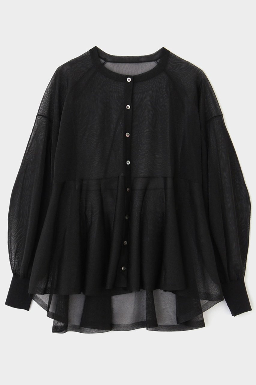 【ル フィル/LE PHIL】のオーガンザカーデ インテリア・キッズ・メンズ・レディースファッション・服の通販 founy(ファニー) 　ファッション　Fashion　レディースファッション　Fashion for Women　トップス・カットソー　Cut & Sew Tops　カーディガン・羽織り　Layered Style Cardigans　シャツ・ブラウス・オフィスカジュアル　Elegant Blouses & Button-Ups　ロングTシャツ・Tシャツ　Longline T-Shirts & Tees　カットソー・ベーシックTシャツ　Cut-and-Sewn Tops / Stretch Tees & Basics　おすすめ　Recommended / Our Picks　オーガンジー　Organza Fabric　カーディガン　Cardigan, Knitwear　フェミニン　Feminine, Girly　フレア　Flare, Flared　ブラック|ID: prp329100004385047 ipo3291000000032869552