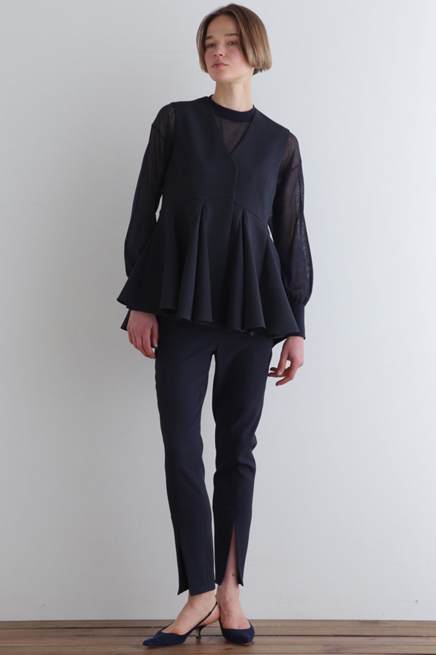 【ル フィル/LE PHIL】のPULUELAトリプルクロスジレ 人気、トレンドファッション・服の通販 founy(ファニー) 　ファッション　Fashion　レディースファッション　Fashion for Women　アウター　Coat / Outerwear Collection　レディースジャケット・軽アウター　Jackets　ジャケット　Jacket, Outerwear　ストレッチ　Stretch, Stretchy Fabric　ノースリーブ　Sleeveless, No-Sleeve　ベスト　Vest, Waistcoat　ペプラム　Peplum, Flared Hem　夏　Summer　春　Spring　S/S・春夏　SS, Spring/Summer, Warm Season　A/W・秋冬　Autumn/Winter　other-6|ID: prp329100004385053 ipo3291000000032964659