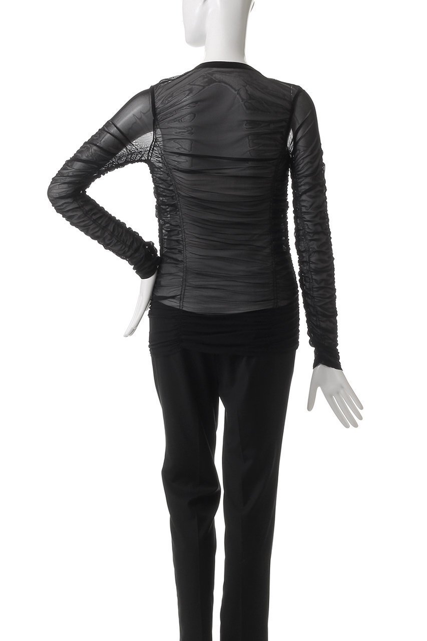 【メゾンスペシャル/MAISON SPECIAL】のシースルシャーリングトップ 人気、トレンドファッション・服の通販 founy(ファニー) 　ファッション　Fashion　レディースファッション　Fashion for Women　トップス・カットソー　Cut & Sew Tops　シャツ・ブラウス・オフィスカジュアル　Elegant Blouses & Button-Ups　ロングTシャツ・Tシャツ　Longline T-Shirts & Tees　カットソー・ベーシックTシャツ　Cut-and-Sewn Tops / Stretch Tees & Basics　コンパクト　Compact, Small Size　シャーリング　Shirring, Ruched　スリーブ　Sleeve, Long Sleeve / Short Sleeve　ビスチェ　Bustier, Corset Top　ファブリック　Fabric, Textile　ロング　Long, Long-Length　other-4|ID: prp329100004385055 ipo3291000000032876622