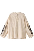 【マックスマーラ/Max Mara】の【Weekend Max Mara】ILEX リネン刺しゅうノーカラーブラウス エクリュジオメトリック|ID: prp329100004385057 ipo3291000000032867166