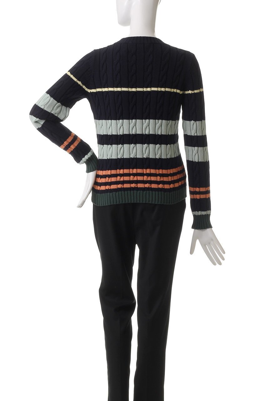 【マックスマーラ/Max Mara】の【Weekend Max Mara】ZORRO マルチボーダーニットセーター 人気、トレンドファッション・服の通販 founy(ファニー) 　ファッション　Fashion　レディースファッション　Fashion for Women　トップス・カットソー　Cut & Sew Tops　ニット　Knit Tops & Sweaters　カジュアルプルオーバー・ニットトップス　Pullovers & Knit Tops / Casual Pullovers　センター　Center, Center Line　セーター　Sweater, Knitwear　フィット　Fit, Slim Fit　フレア　Flare, Flared　ボーダー　Border, Stripe　other-4|ID: prp329100004385058 ipo3291000000032950727