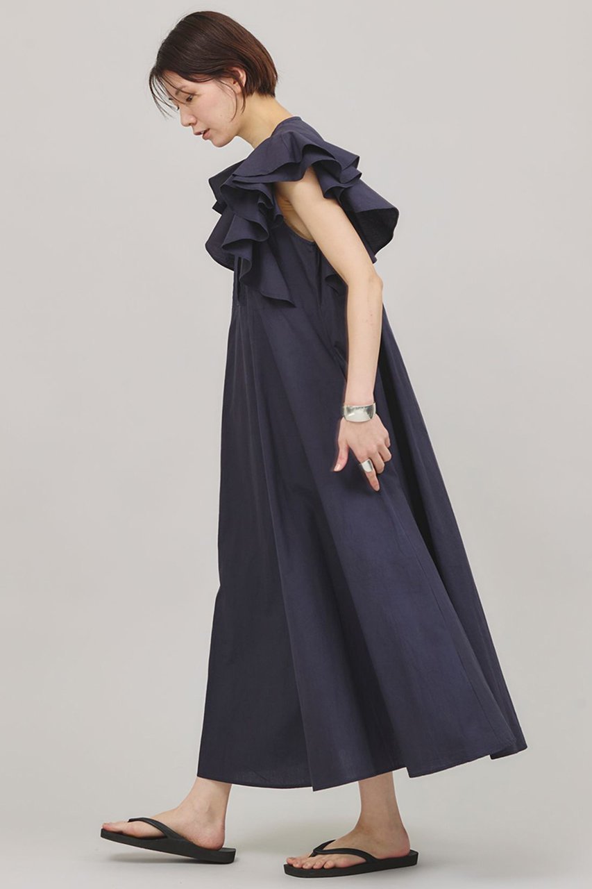 【カレンソロジー/Curensology】のポプリンラッフルワンピース 人気、トレンドファッション・服の通販 founy(ファニー) 　ファッション　Fashion　レディースファッション　WOMEN　ワンピース　Dress　チュニック　Tunic　インド　India　チュニック　Tunic　バランス　Balance　ラッフル　Raffle　ロング　Long　other-4|ID: prp329100004385060 ipo3291000000031333054