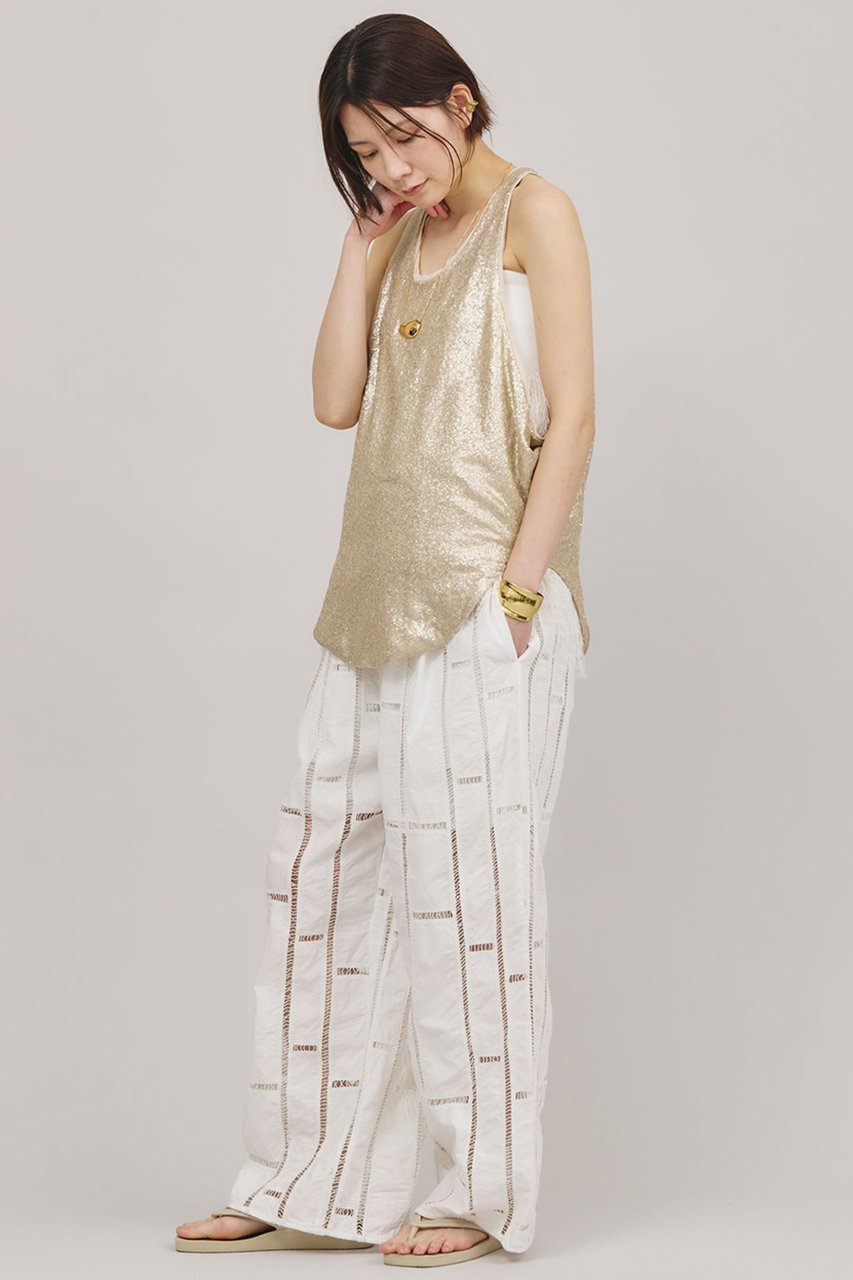 【カレンソロジー/Curensology】のスパングルタンクトップ 人気、トレンドファッション・服の通販 founy(ファニー) 　ファッション　Fashion　レディースファッション　Ladies' Fashion Online　トップス・カットソー　Tops/Tshirt　キャミソール / ノースリーブ　No Sleeves　シャツ/ブラウス　Shirts/Blouses　ロング / Tシャツ　T-Shirts　カットソー　Cut and Sewn　インド　India　キャミソール　Camisole　スパンコール　Sequins　タンク　Tank　ドレープ　Drape　再入荷　Restock/Back In Stock/Re Arrival　other-6|ID: prp329100004385061 ipo3291000000032613621
