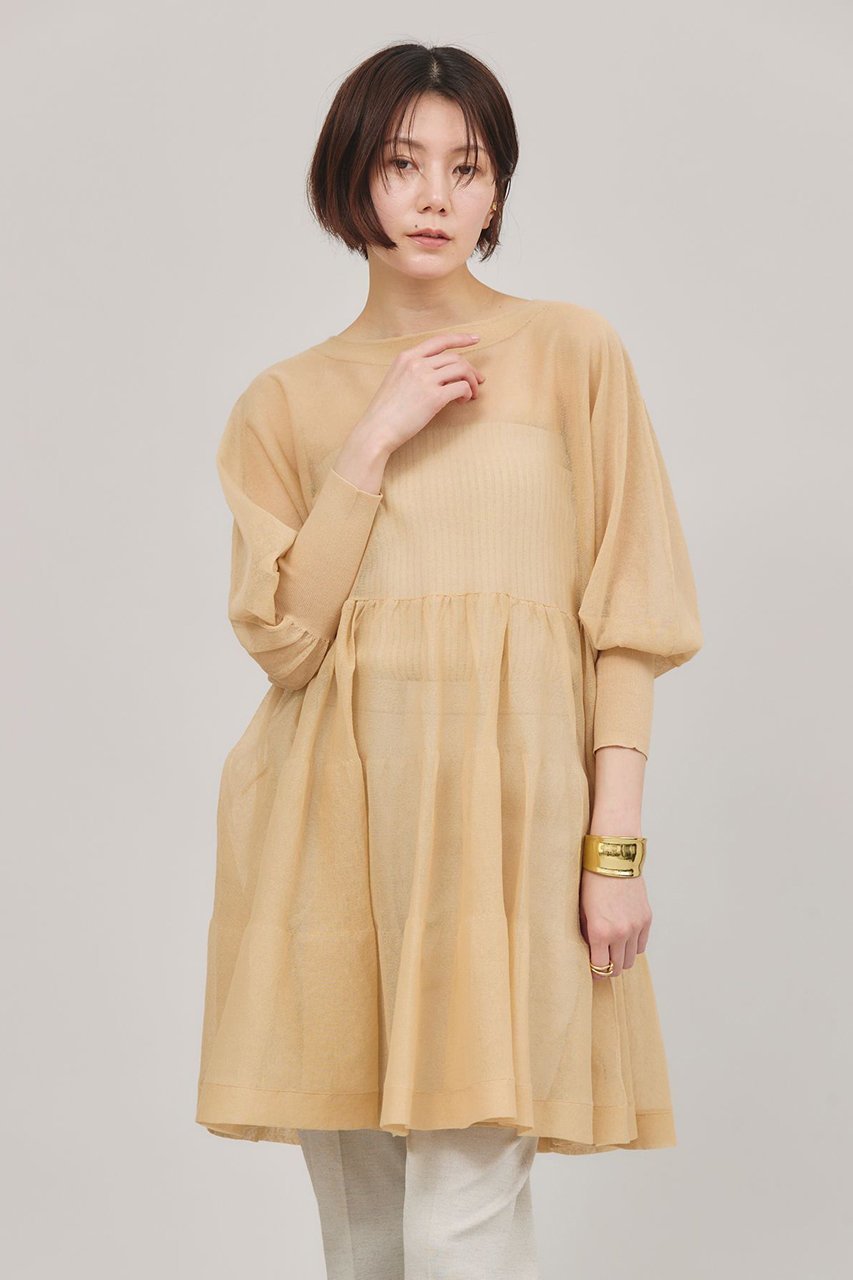 【カレンソロジー/Curensology】のシアーティアードニットプルオーバー 人気、トレンドファッション・服の通販 founy(ファニー) 　ファッション　Fashion　レディースファッション　WOMEN　トップス・カットソー　Tops/Tshirt　ニット　Knit Tops　プルオーバー　Pullover　アクセサリー　Accessories　チュニック　Tunic　ティアード　Tiered　夏　Summer　NEW・新作・新着・新入荷　New Arrivals　other-2|ID: prp329100004385063 ipo3291000000031333068