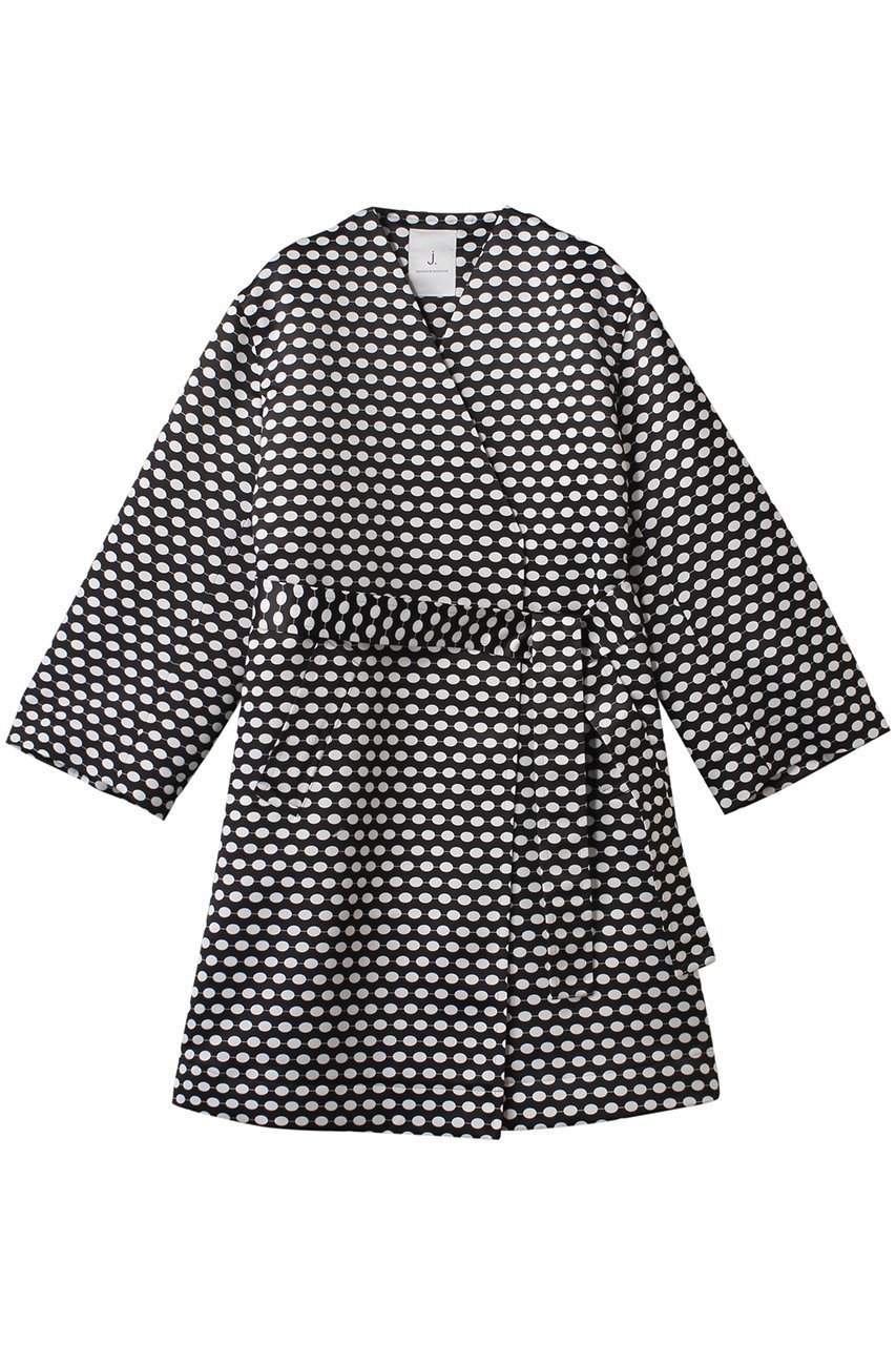 【ジェイドット/j.】のドットパターンフレアコート インテリア・キッズ・メンズ・レディースファッション・服の通販 founy(ファニー) 　ファッション　Fashion　レディースファッション　WOMEN　アウター　Coat Outerwear　コート　Coats　ドット　Dot　パターン　Pattern　フェミニン　Feminine　フレア　Flare　ポンチョ　Poncho　ロング　Long　女優　Actress　ドット|ID: prp329100004385068 ipo3291000000030648532