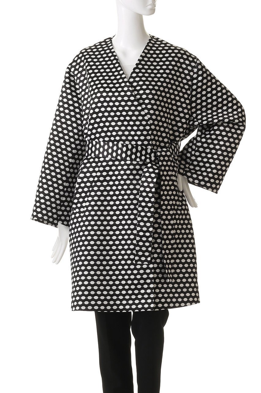 【ジェイドット/j.】のドットパターンフレアコート 人気、トレンドファッション・服の通販 founy(ファニー) 　ファッション　Fashion　レディースファッション　WOMEN　アウター　Coat Outerwear　コート　Coats　ドット　Dot　パターン　Pattern　フェミニン　Feminine　フレア　Flare　ポンチョ　Poncho　ロング　Long　女優　Actress　other-2|ID: prp329100004385068 ipo3291000000031333110
