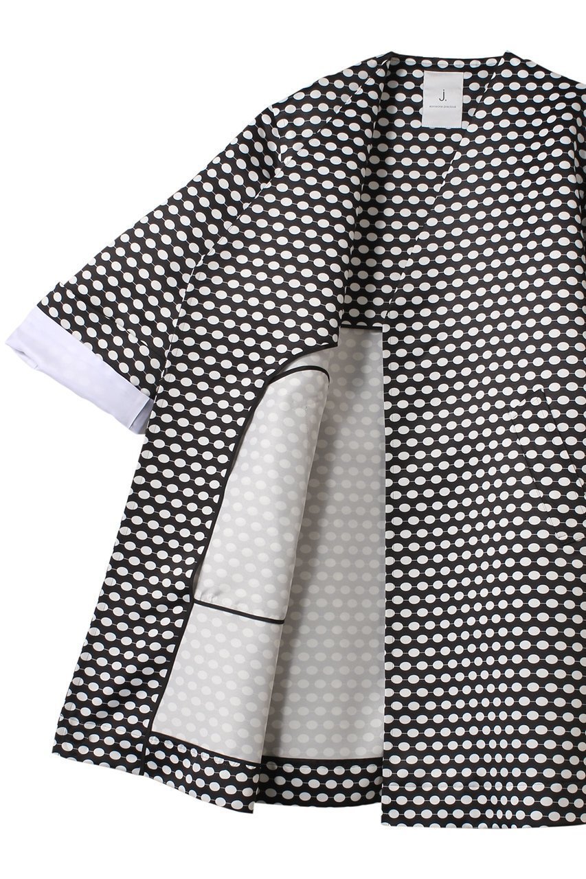 【ジェイドット/j.】のドットパターンフレアコート 人気、トレンドファッション・服の通販 founy(ファニー) 　ファッション　Fashion　レディースファッション　WOMEN　アウター　Coat Outerwear　コート　Coats　ドット　Dot　パターン　Pattern　フェミニン　Feminine　フレア　Flare　ポンチョ　Poncho　ロング　Long　女優　Actress　other-6|ID: prp329100004385068 ipo3291000000031333114