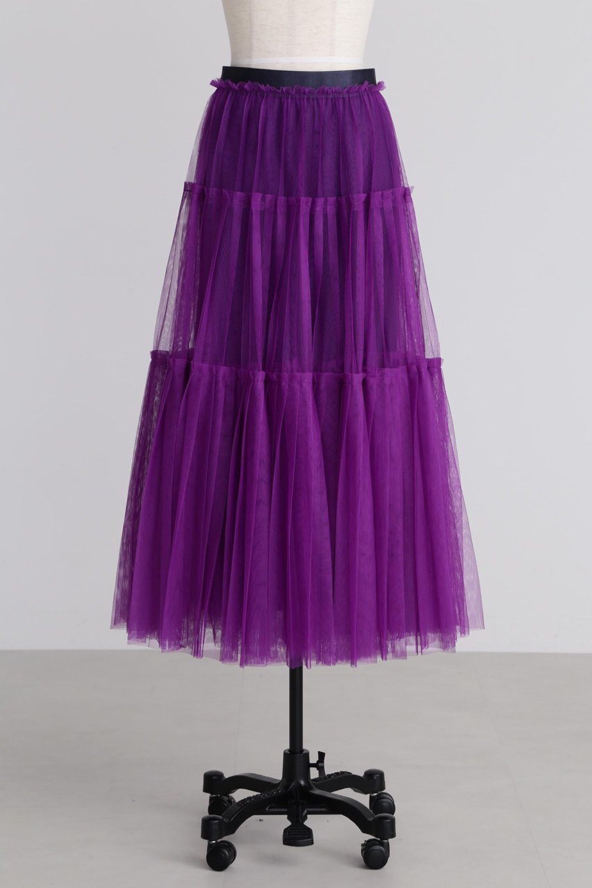 【ヒューエルミュージアム/hueLe Museum】の【STUMBLY】Tulle Pleats Layered 人気、トレンドファッション・服の通販 founy(ファニー) 　ファッション　Fashion　レディースファッション　Fashion for Women　スカート　Skirts　ロングスカート　Long Skirts / Maxi & Midi Skirts　チュール　Tulip, Tulip Motif　フェミニン　Feminine, Girly　プリーツ　Pleats, Pleated　リュクス　Luxury, Elegant, High-End, Chic　ロング　Long, Long-Length　夏　Summer　春　Spring　S/S・春夏　SS, Spring/Summer, Warm Season　other-2|ID: prp329100004385070 ipo3291000000032826405