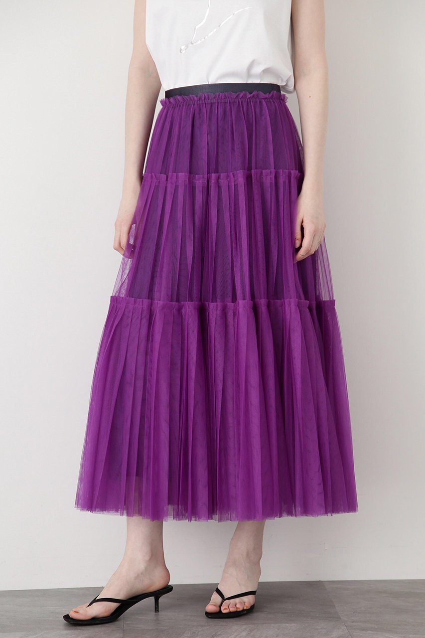 【ヒューエルミュージアム/hueLe Museum】の【STUMBLY】Tulle Pleats Layered 人気、トレンドファッション・服の通販 founy(ファニー) 　ファッション　Fashion　レディースファッション　Fashion for Women　スカート　Skirts　ロングスカート　Long Skirts / Maxi & Midi Skirts　チュール　Tulip, Tulip Motif　フェミニン　Feminine, Girly　プリーツ　Pleats, Pleated　リュクス　Luxury, Elegant, High-End, Chic　ロング　Long, Long-Length　夏　Summer　春　Spring　S/S・春夏　SS, Spring/Summer, Warm Season　other-4|ID: prp329100004385070 ipo3291000000032826407