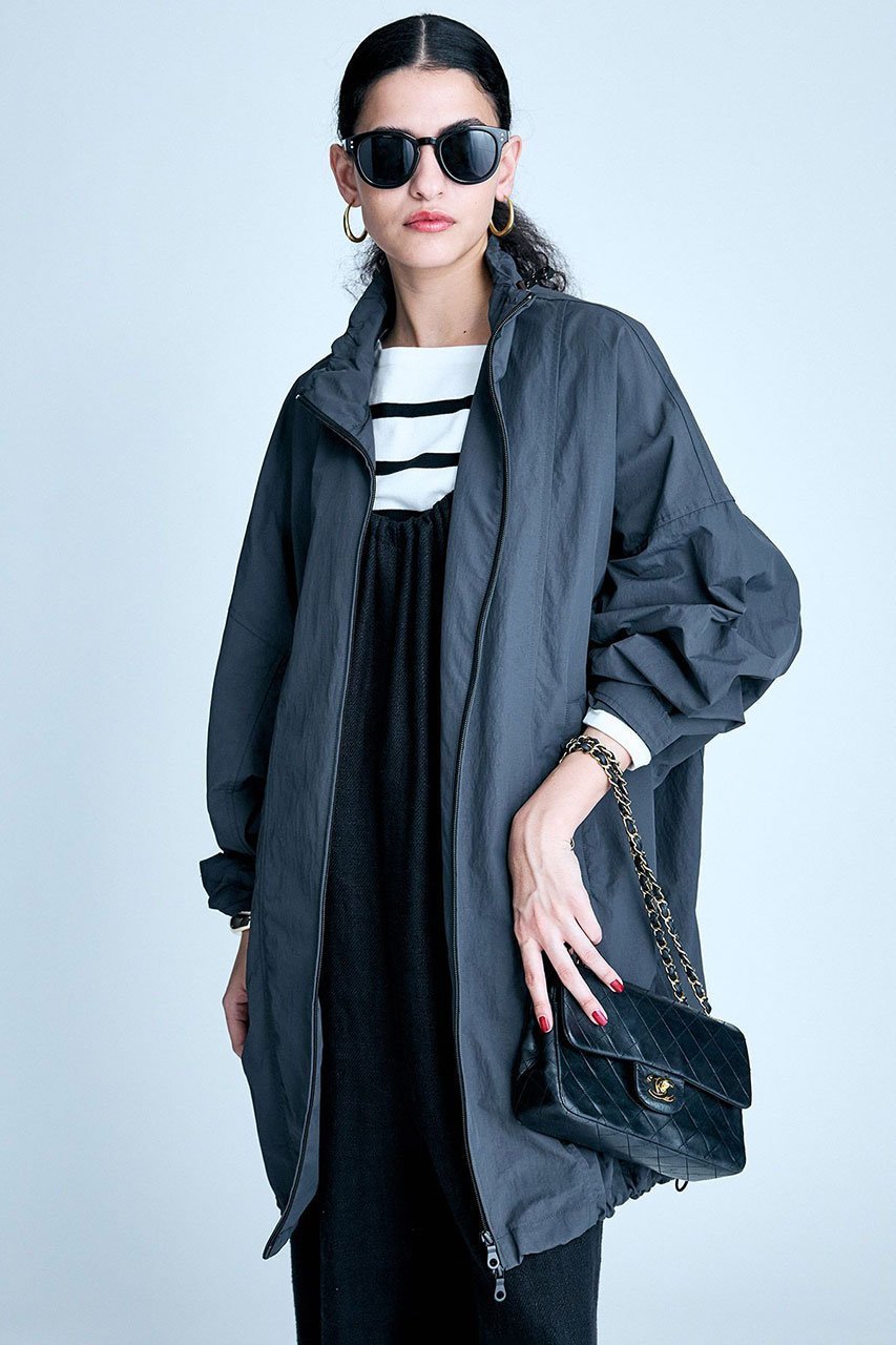 【ブリル/BRILL】のナイロンブルゾン インテリア・キッズ・メンズ・レディースファッション・服の通販 founy(ファニー) 　ファッション　Fashion　レディースファッション　Fashion for Women　アウター　Coat / Outerwear Collection　レディースジャケット・軽アウター　Jackets　ブルゾンジャケット・スポーティアウター　Blouson Jackets　ジャケット　Jacket, Outerwear　スタンド　Stand Collar, Upright Stand　ドローストリング　Drawstring, Pull Cord　ブルゾン　Blouson, Bomber Jacket　ポンチョ　Poncho, Cape Style　グレー|ID: prp329100004386404 ipo3291000000032956032