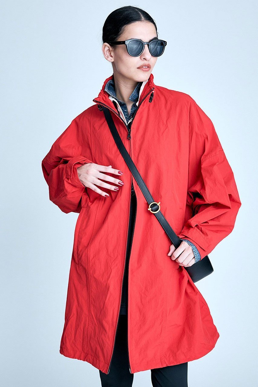 【ブリル/BRILL】のナイロンブルゾン インテリア・キッズ・メンズ・レディースファッション・服の通販 founy(ファニー) 　ファッション　Fashion　レディースファッション　Fashion for Women　アウター　Coat / Outerwear Collection　レディースジャケット・軽アウター　Jackets　ブルゾンジャケット・スポーティアウター　Blouson Jackets　ジャケット　Jacket, Outerwear　スタンド　Stand Collar, Upright Stand　ドローストリング　Drawstring, Pull Cord　ブルゾン　Blouson, Bomber Jacket　ポンチョ　Poncho, Cape Style　レッド|ID: prp329100004386404 ipo3291000000035498031