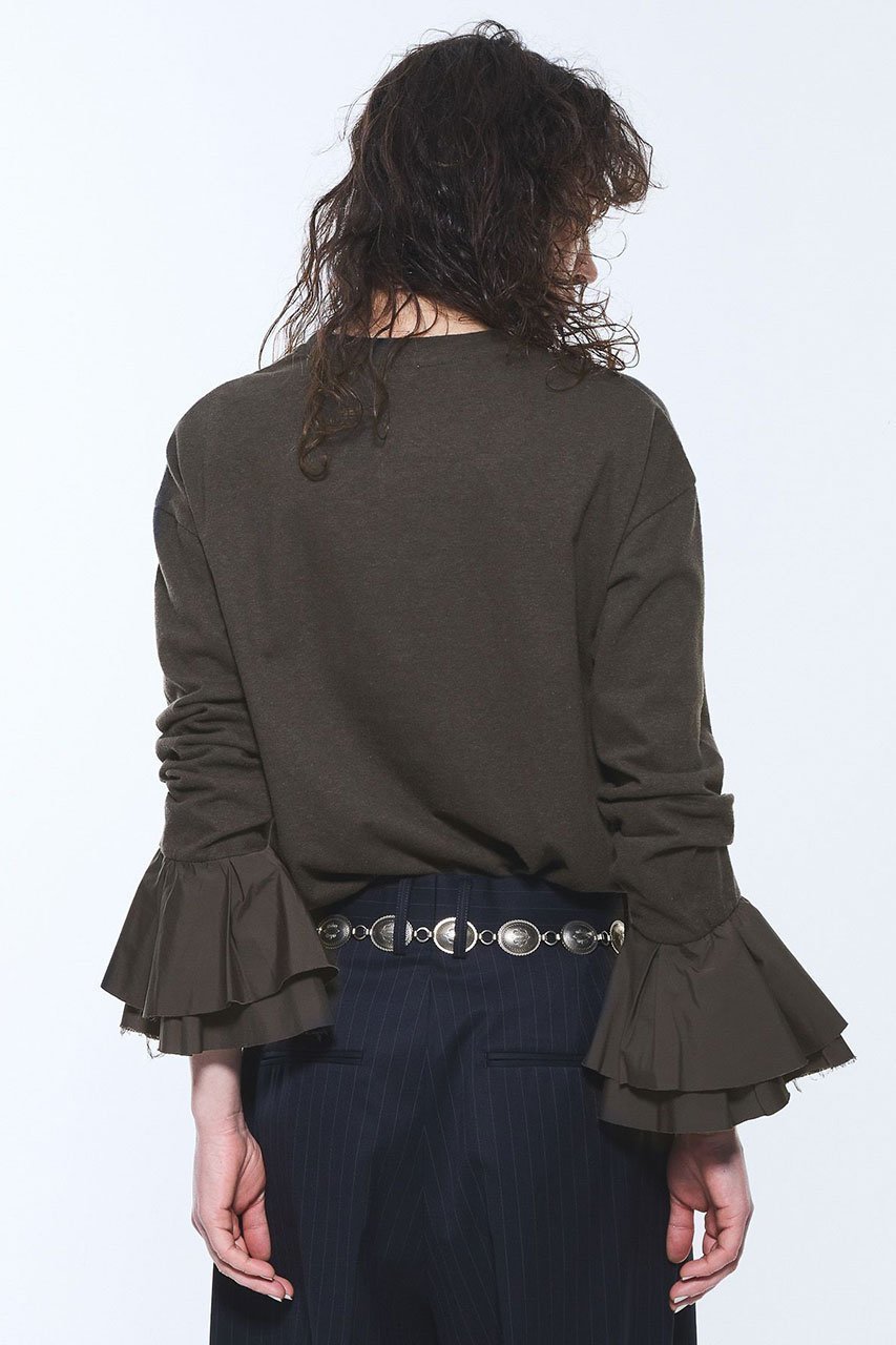 【ブリル/BRILL】のポエットスリーブカットソー 人気、トレンドファッション・服の通販 founy(ファニー) 　ファッション　Fashion　レディースファッション　WOMEN　トップス・カットソー　Tops/Tshirt　シャツ/ブラウス　Shirts/Blouses　ロング / Tシャツ　T-Shirts　カットソー　Cut and Sewn　おすすめ　Recommend　ジャケット　Jacket　スリーブ　Sleeve　タフタ　Taffeta　フリル　Frills　ロング　Long　other-2|ID: prp329100004386409 ipo3291000000031332609