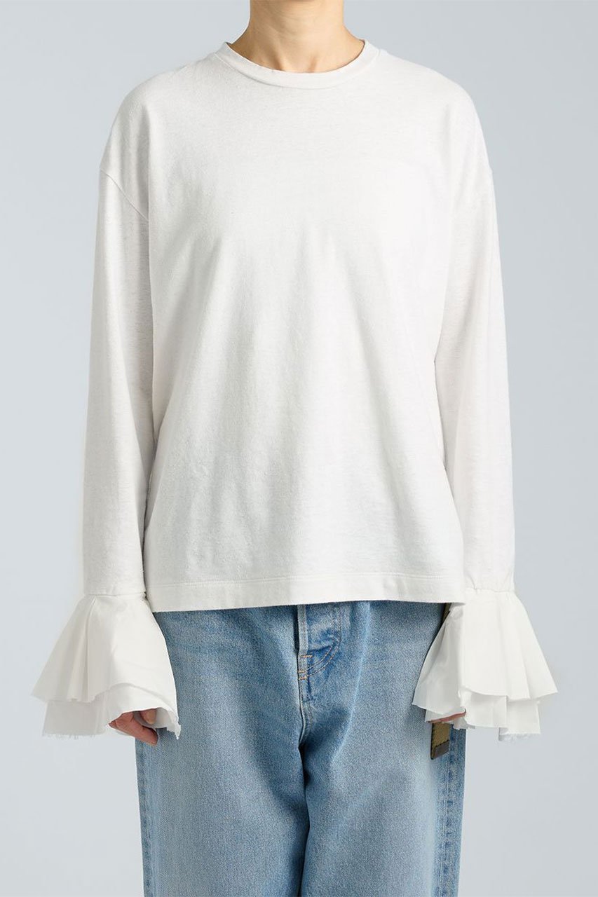 【ブリル/BRILL】のポエットスリーブカットソー 人気、トレンドファッション・服の通販 founy(ファニー) ファッション Fashion レディースファッション Fashion for Women トップス・カットソー Cut & Sew Tops シャツ・ブラウス・オフィスカジュアル Elegant Blouses & Button-Ups ロングTシャツ・Tシャツ Longline T-Shirts & Tees カットソー・ベーシックTシャツ Cut-and-Sewn Tops / Stretch Tees & Basics おすすめ Recommended / Our Picks ジャケット Jacket, Outerwear スリーブ Sleeve, Long Sleeve / Short Sleeve タフタ Taffeta, Structured Fabric フリル Frill, Ruffle ロング Long, Long-Length other-2|ID: prp329100004386409 ipo3291000000035829761