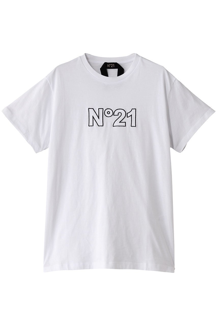 【ヌメロ ヴェントゥーノ/N°21 / MEN】の【MEN】ロゴTシャツ インテリア・キッズ・メンズ・レディースファッション・服の通販 founy(ファニー) 　ファッション　Fashion　メンズファッション　Fashion for Men　トップス・カットソー　Cut & Sew Tops　メンズシャツ　Shirts　ショート　Short, Short Length　スタイリッシュ　Stylish, Fashionable　スリーブ　Sleeve, Long Sleeve / Short Sleeve　ハーフ　Half, Half-Length　フロント　Front, Front Design　ロング　Long, Long-Length　定番　Standard, Basic Item　ホワイト|ID: prp329100004386412 ipo3291000000032874440