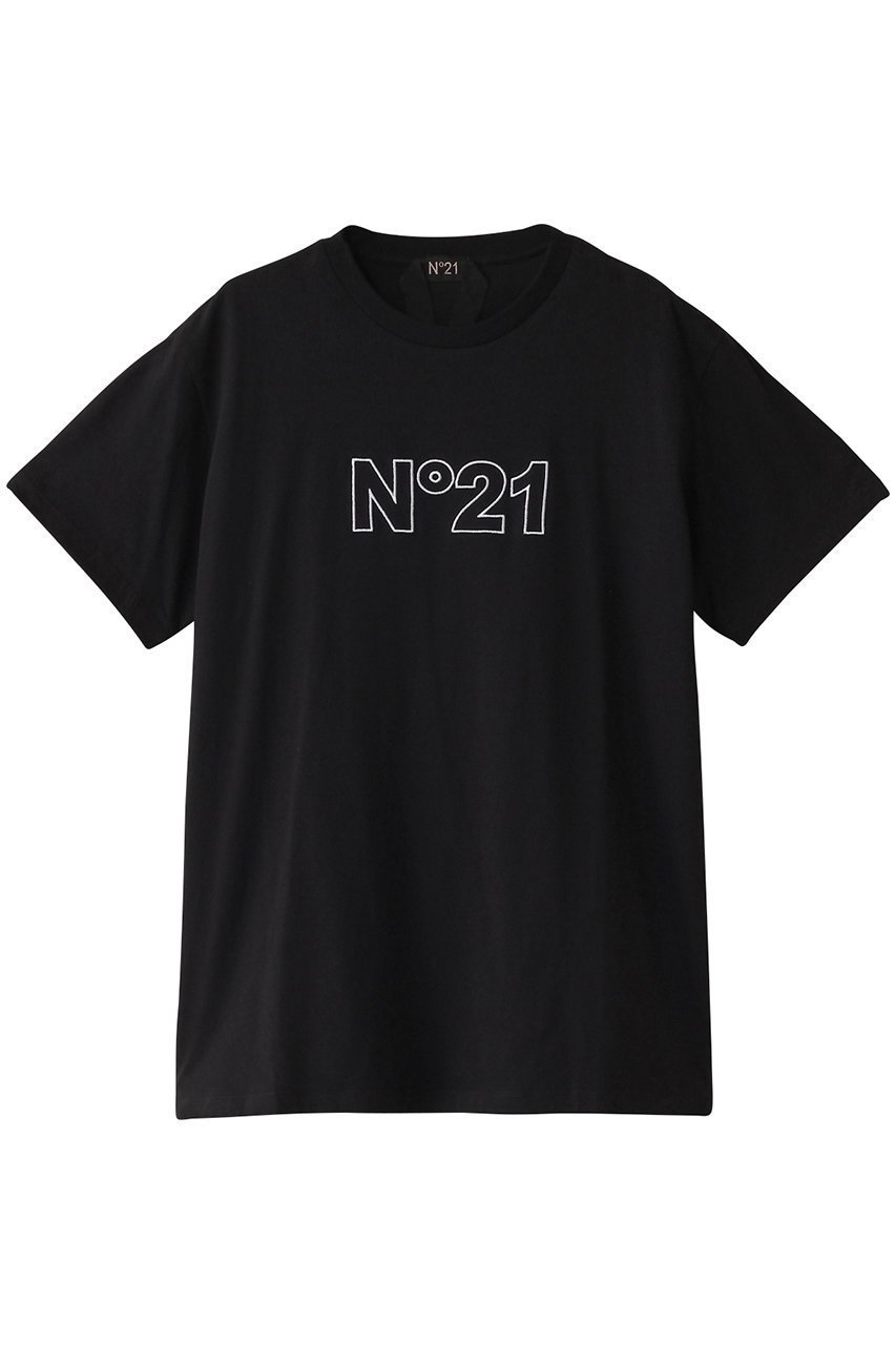 【ヌメロ ヴェントゥーノ/N°21 / MEN】の【MEN】ロゴTシャツ インテリア・キッズ・メンズ・レディースファッション・服の通販 founy(ファニー) 　ファッション　Fashion　メンズファッション　Fashion for Men　トップス・カットソー　Cut & Sew Tops　メンズシャツ　Shirts　ショート　Short, Short Length　スタイリッシュ　Stylish, Fashionable　スリーブ　Sleeve, Long Sleeve / Short Sleeve　ハーフ　Half, Half-Length　フロント　Front, Front Design　ロング　Long, Long-Length　定番　Standard, Basic Item　ブラック|ID: prp329100004386412 ipo3291000000032874445