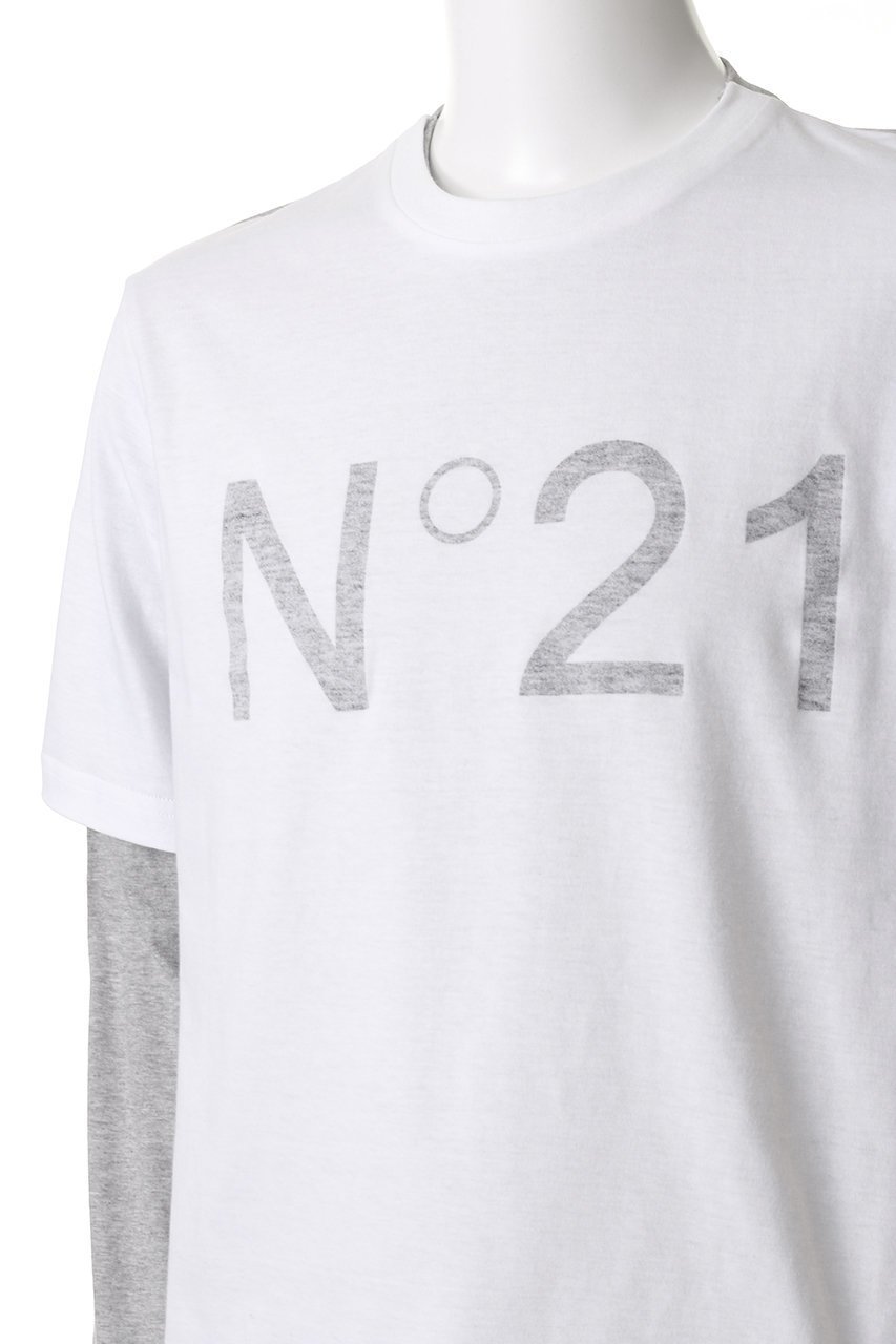 【ヌメロ ヴェントゥーノ/N°21 / MEN】の【MEN】ロゴロングスリーブTシャツ 人気、トレンドファッション・服の通販 founy(ファニー) 　ファッション　Fashion　メンズファッション　Fashion for Men　トップス・カットソー　Cut & Sew Tops　メンズシャツ　Shirts　シンプル　Simple, Minimal　スリーブ　Sleeve, Long Sleeve / Short Sleeve　フロント　Front, Front Design　ロング　Long, Long-Length　other-5|ID: prp329100004386413 ipo3291000000035320152