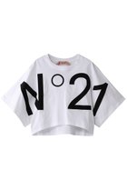 【ヌメロ ヴェントゥーノ/N°21】のロゴプリントクロップドTシャツ ホワイト|ID:prp329100004386414