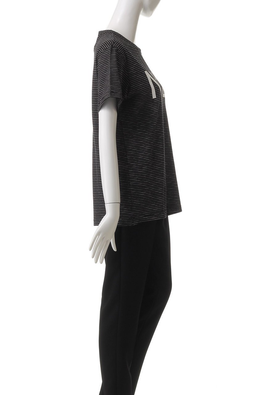 【ヌメロ ヴェントゥーノ/N°21】のロゴボーダーTシャツ 人気、トレンドファッション・服の通販 founy(ファニー) 　ファッション　Fashion　レディースファッション　Fashion for Women　トップス・カットソー　Cut & Sew Tops　シャツ・ブラウス・オフィスカジュアル　Elegant Blouses & Button-Ups　ロングTシャツ・Tシャツ　Longline T-Shirts & Tees　カットソー・ベーシックTシャツ　Cut-and-Sewn Tops / Stretch Tees & Basics　ショート　Short, Short Length　スニーカー　Sneakers, Trainers　スリーブ　Sleeve, Long Sleeve / Short Sleeve　デニム　Denim, Jeans Material　フェミニン　Feminine, Girly　ボーダー　Border, Stripe　定番　Standard, Basic Item　other-3|ID: prp329100004386415 ipo3291000000032874564