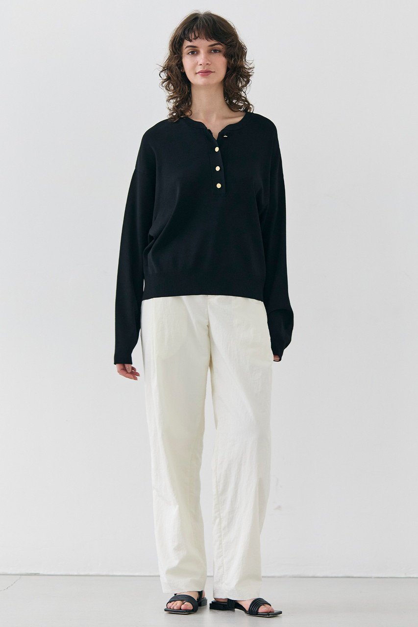 【ベイジ,/BEIGE,】のLAURA(ロラ)/スキッパー風ニットトップス 人気、トレンドファッション・服の通販 founy(ファニー) 　ファッション　Fashion　レディースファッション　Fashion for Women　トップス・カットソー　Cut & Sew Tops　ニット　Knit Tops & Sweaters　カジュアルプルオーバー・ニットトップス　Pullovers & Knit Tops / Casual Pullovers　シンプル　Simple, Minimal　スキッパー　Skipper, Open Collar　リュクス　Luxury, Elegant, High-End, Chic　other-6|ID: prp329100004386418 ipo3291000000035570499