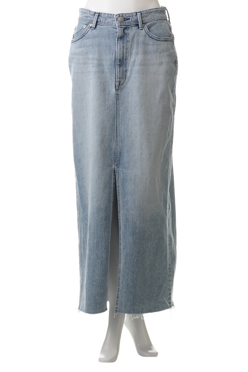 【ヤヌーク/YANUK】のスリットロングスカート 人気、トレンドファッション・服の通販 founy(ファニー) 　ファッション　Fashion　レディースファッション　Fashion for Women　スカート　Skirts　ロングスカート　Long Skirts / Maxi & Midi Skirts　ストレッチ　Stretch, Stretchy Fabric　ストレート　Straight, Straight Cut　デニム　Denim, Jeans Material　ロング　Long, Long-Length　夏　Summer　定番　Standard, Basic Item　春　Spring　S/S・春夏　SS, Spring/Summer, Warm Season　other-2|ID: prp329100004386419 ipo3291000000032825387
