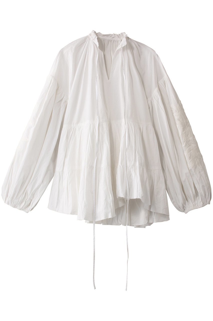 【ハー/HER.】のエンブロイダリーコットンチュニック 人気、トレンドファッション・服の通販 founy(ファニー) 　ファッション　Fashion　レディースファッション　Ladies' Fashion Online　ワンピース　Dress　チュニック　Tunic　イレギュラーヘム　Irregular Hem　インド　India　ギャザー　Gather　チュニック　Tunic　バルーン　Balloon　ボタニカル　Botanical　エレガント 上品　Elegant　再入荷　Restock/Back In Stock/Re Arrival　 other-1|ID: prp329100004387734 ipo3291000000032648568