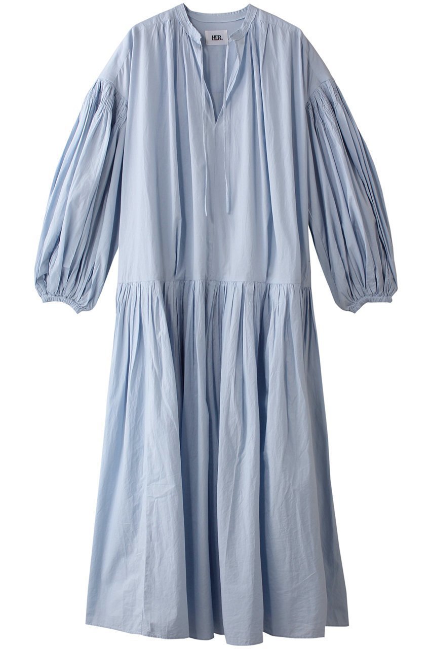 【ハー/HER.】のスモッキングギャザーワンピース インテリア・キッズ・メンズ・レディースファッション・服の通販 founy(ファニー) 　ファッション　Fashion　レディースファッション　Fashion for Women　ワンピース　Dresses　チュニック　Tunic Tops & Dresses　インド　Indian Textile　ギャザー　Gathered, Ruffled　チュニック　Tunic, Long Top　ロング　Long, Long-Length　ブルー|ID: prp329100004387737 ipo3291000000032868108