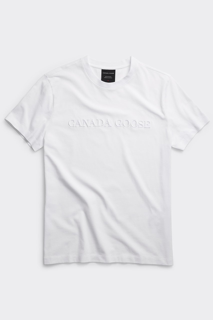 【カナダグース/CANADA GOOSE / MEN】の【MEN】1420M2 Emersen T-Shirt エマーソン Tシャツ インテリア・キッズ・メンズ・レディースファッション・服の通販 founy(ファニー) 　ファッション　Fashion　メンズファッション　Fashion for Men　トップス・カットソー　Cut & Sew Tops　メンズシャツ　Shirts　インナー　Innerwear　ショート　Short, Short Length　シンプル　Simple, Minimal　スリーブ　Sleeve, Long Sleeve / Short Sleeve　フィット　Fit, Slim Fit　リブニット　Rib Knit, Ribbed Knit　定番　Standard, Basic Item　軽量　Lightweight, Ultra Light　ホワイト|ID: prp329100004387739 ipo3291000000032874646