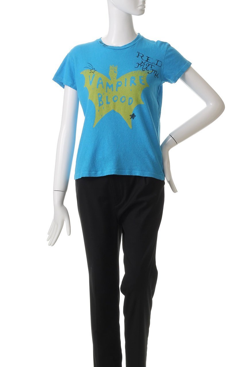 【マザー/MOTHER】のVAMPIRE BLOOD プリントTシャツ(VPB) 人気、トレンドファッション・服の通販 founy(ファニー) 　ファッション　Fashion　レディースファッション　Fashion for Women　トップス・カットソー　Cut & Sew Tops　シャツ・ブラウス・オフィスカジュアル　Elegant Blouses & Button-Ups　ロングTシャツ・Tシャツ　Longline T-Shirts & Tees　カットソー・ベーシックTシャツ　Cut-and-Sewn Tops / Stretch Tees & Basics　ショート　Short, Short Length　スキニーデニム　Skinny Jeans, Slim Jeans　スリム　Slim, Slim Fit　スリーブ　Sleeve, Long Sleeve / Short Sleeve　プリント　Print, Printed Pattern　ワイド　Wide, Wide Fit　夏　Summer　春　Spring　S/S・春夏　SS, Spring/Summer, Warm Season　other-2|ID: prp329100004387744 ipo3291000000032809435