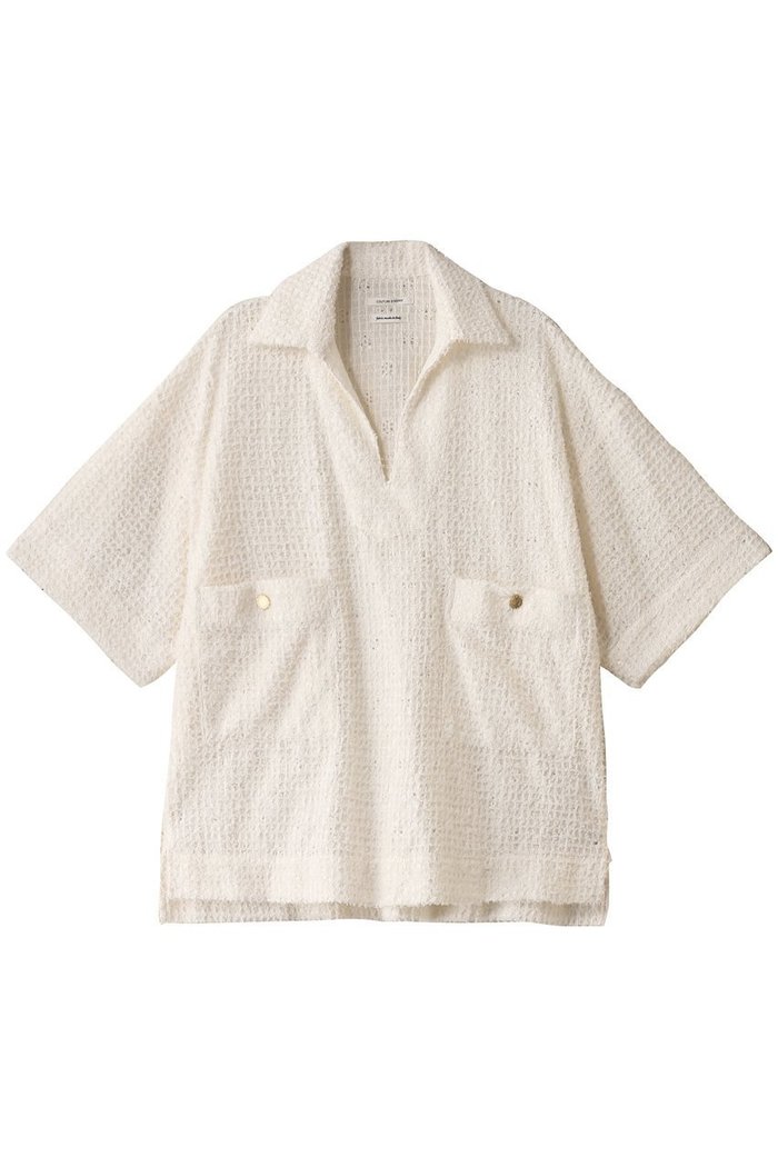 【クチュールドアダム/COUTURE D'ADAM】のDeauville パイルスキッパーシャツ インテリア・キッズ・メンズ・レディースファッション・服の通販 founy(ファニー) https://founy.com/ ファッション Fashion レディースファッション Fashion for Women トップス・カットソー Cut & Sew Tops シャツ・ブラウス・オフィスカジュアル Elegant Blouses & Button-Ups おすすめ Recommended / Our Picks なめらか Smooth, Silky Texture エレガント 上品 Elegant サマー Summer, Summer Style サンダル Sandals, Summer Shoes ショート Short, Short Length シンプル Simple, Minimal ジーンズ Jeans, Denim Pants スキッパー Skipper, Open Collar スニーカー Sneakers, Trainers スリーブ Sleeve, Long Sleeve / Short Sleeve セットアップ Set-Up, Coordinated Outfit ビーチ Beach, Seaside フランス France, French リゾート Resort, Vacation Style 夏 Summer |ID: prp329100004388957 ipo3291000000034955600