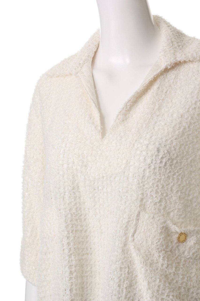 【クチュールドアダム/COUTURE D'ADAM】のDeauville パイルスキッパーシャツ 人気、トレンドファッション・服の通販 founy(ファニー) 　ファッション　Fashion　レディースファッション　Fashion for Women　トップス・カットソー　Cut & Sew Tops　シャツ・ブラウス・オフィスカジュアル　Elegant Blouses & Button-Ups　おすすめ　Recommended / Our Picks　なめらか　Smooth, Silky Texture　エレガント 上品　Elegant　サマー　Summer, Summer Style　サンダル　Sandals, Summer Shoes　ショート　Short, Short Length　シンプル　Simple, Minimal　ジーンズ　Jeans, Denim Pants　スキッパー　Skipper, Open Collar　スニーカー　Sneakers, Trainers　スリーブ　Sleeve, Long Sleeve / Short Sleeve　セットアップ　Set-Up, Coordinated Outfit　ビーチ　Beach, Seaside　フランス　France, French　リゾート　Resort, Vacation Style　夏　Summer　other-5|ID: prp329100004388957 ipo3291000000034955609