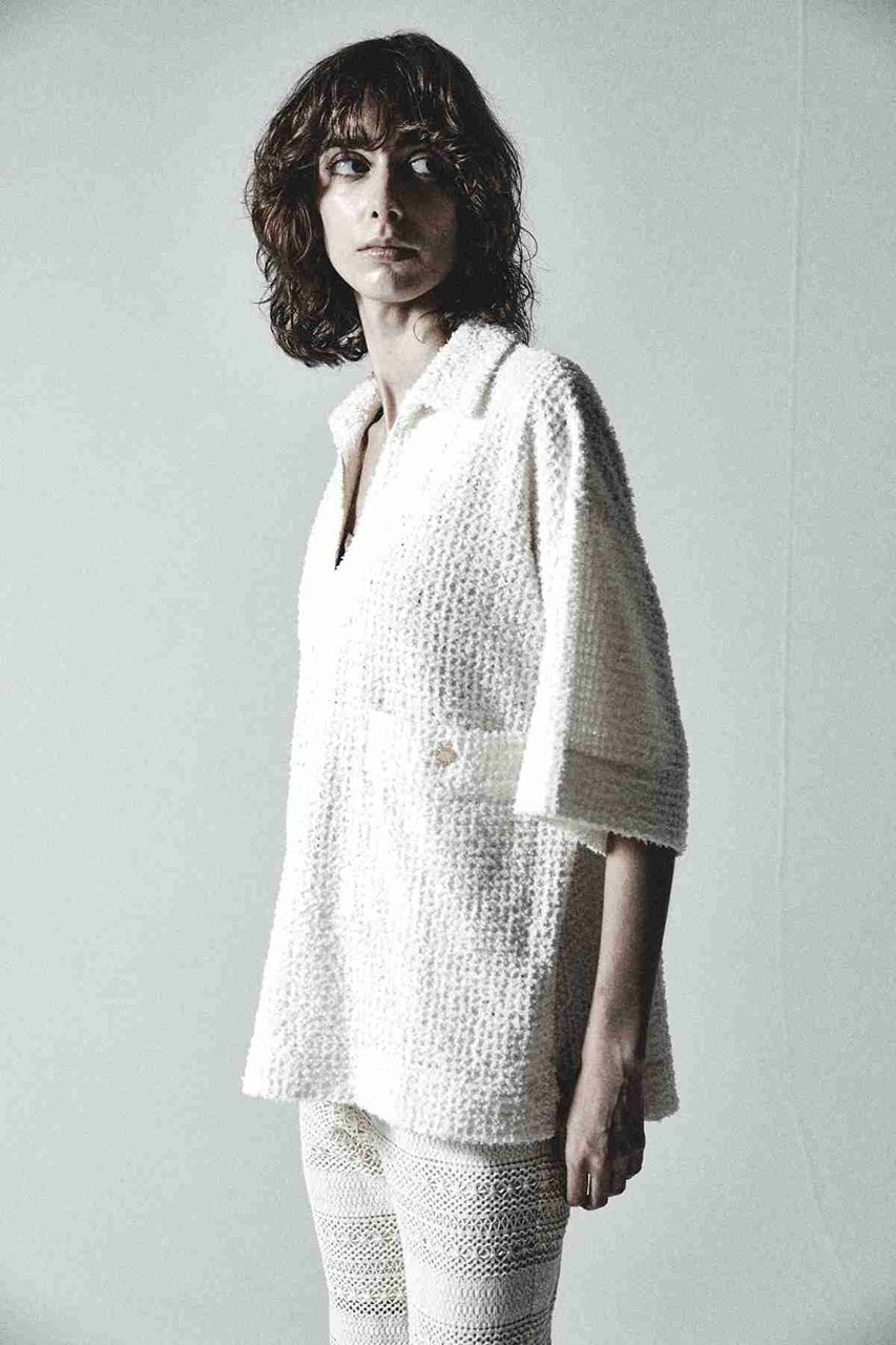 【クチュールドアダム/COUTURE D'ADAM】のDeauville パイルスキッパーシャツ 人気、トレンドファッション・服の通販 founy(ファニー) 　ファッション　Fashion　レディースファッション　Fashion for Women　トップス・カットソー　Cut & Sew Tops　シャツ・ブラウス・オフィスカジュアル　Elegant Blouses & Button-Ups　おすすめ　Recommended / Our Picks　なめらか　Smooth, Silky Texture　エレガント 上品　Elegant　サマー　Summer, Summer Style　サンダル　Sandals, Summer Shoes　ショート　Short, Short Length　シンプル　Simple, Minimal　ジーンズ　Jeans, Denim Pants　スキッパー　Skipper, Open Collar　スニーカー　Sneakers, Trainers　スリーブ　Sleeve, Long Sleeve / Short Sleeve　セットアップ　Set-Up, Coordinated Outfit　ビーチ　Beach, Seaside　フランス　France, French　リゾート　Resort, Vacation Style　夏　Summer　other-7|ID: prp329100004388957 ipo3291000000034955611