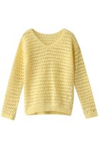 【アルアバイル/allureville】のテープヤーンハンドニットプルオーバー 人気、トレンドファッション・服の通販 founy(ファニー) ファッション Fashion レディースファッション Fashion for Women トップス・カットソー Cut & Sew Tops ニット Knit Tops & Sweaters カジュアルプルオーバー・ニットトップス Pullovers & Knit Tops / Casual Pullovers キャミ Camisole, Cami Top タンク Tank Top, Sleeveless Top タートルネック Turtleneck, High Neck リボン Ribbon, Bow 再入荷 Restock / Back in Stock 夏 Summer thumbnail イエロー|ID: prp329100004388958 ipo3291000000035051476