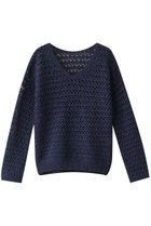 【アルアバイル/allureville】のテープヤーンハンドニットプルオーバー 人気、トレンドファッション・服の通販 founy(ファニー) ファッション Fashion レディースファッション Fashion for Women トップス・カットソー Cut & Sew Tops ニット Knit Tops & Sweaters カジュアルプルオーバー・ニットトップス Pullovers & Knit Tops / Casual Pullovers キャミ Camisole, Cami Top タンク Tank Top, Sleeveless Top タートルネック Turtleneck, High Neck リボン Ribbon, Bow 再入荷 Restock / Back in Stock 夏 Summer thumbnail ネイビー|ID: prp329100004388958 ipo3291000000035051477