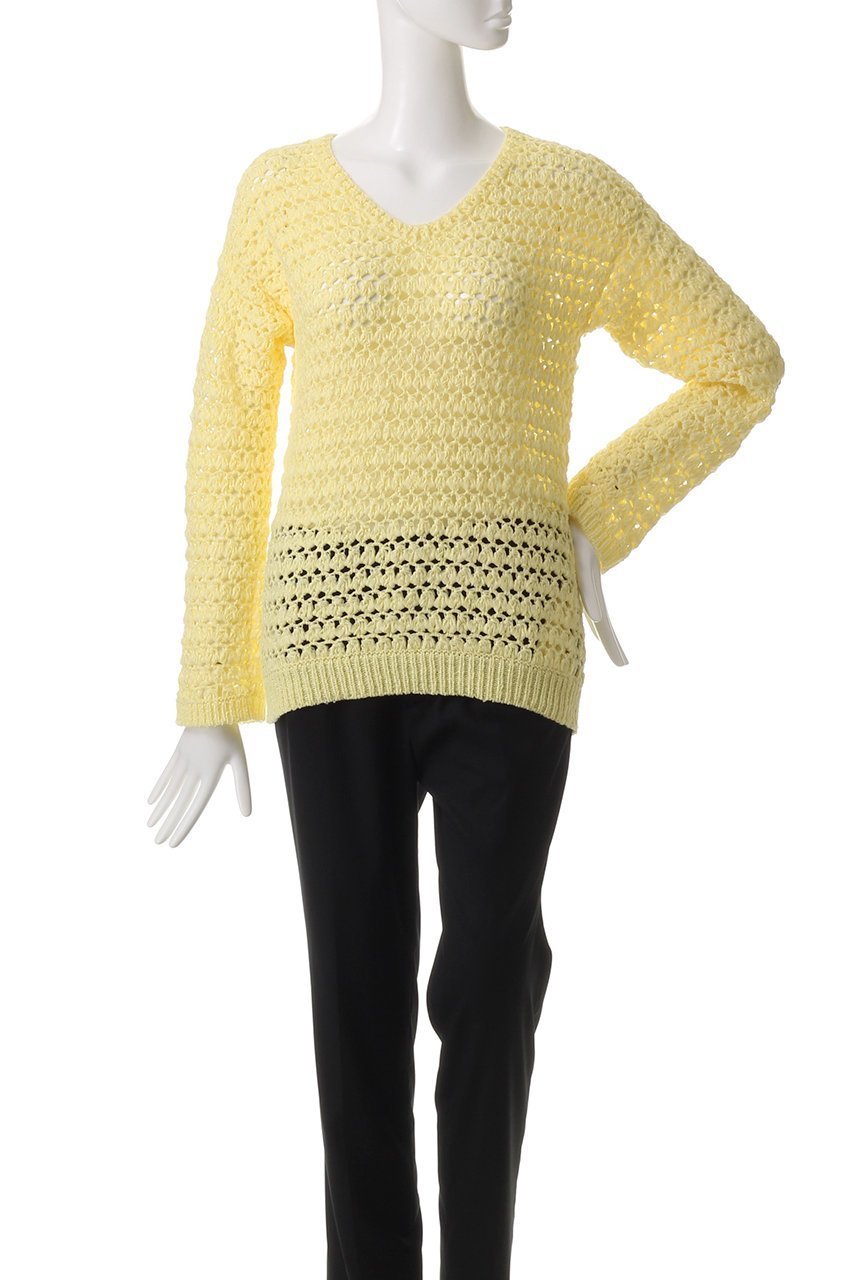 【アルアバイル/allureville】のテープヤーンハンドニットプルオーバー 人気、トレンドファッション・服の通販 founy(ファニー) 　ファッション　Fashion　レディースファッション　Fashion for Women　トップス・カットソー　Cut & Sew Tops　ニット　Knit Tops & Sweaters　カジュアルプルオーバー・ニットトップス　Pullovers & Knit Tops / Casual Pullovers　キャミ　Camisole, Cami Top　タンク　Tank Top, Sleeveless Top　タートルネック　Turtleneck, High Neck　リボン　Ribbon, Bow　再入荷　Restock / Back in Stock　夏　Summer　other-2|ID: prp329100004388958 ipo3291000000035051478